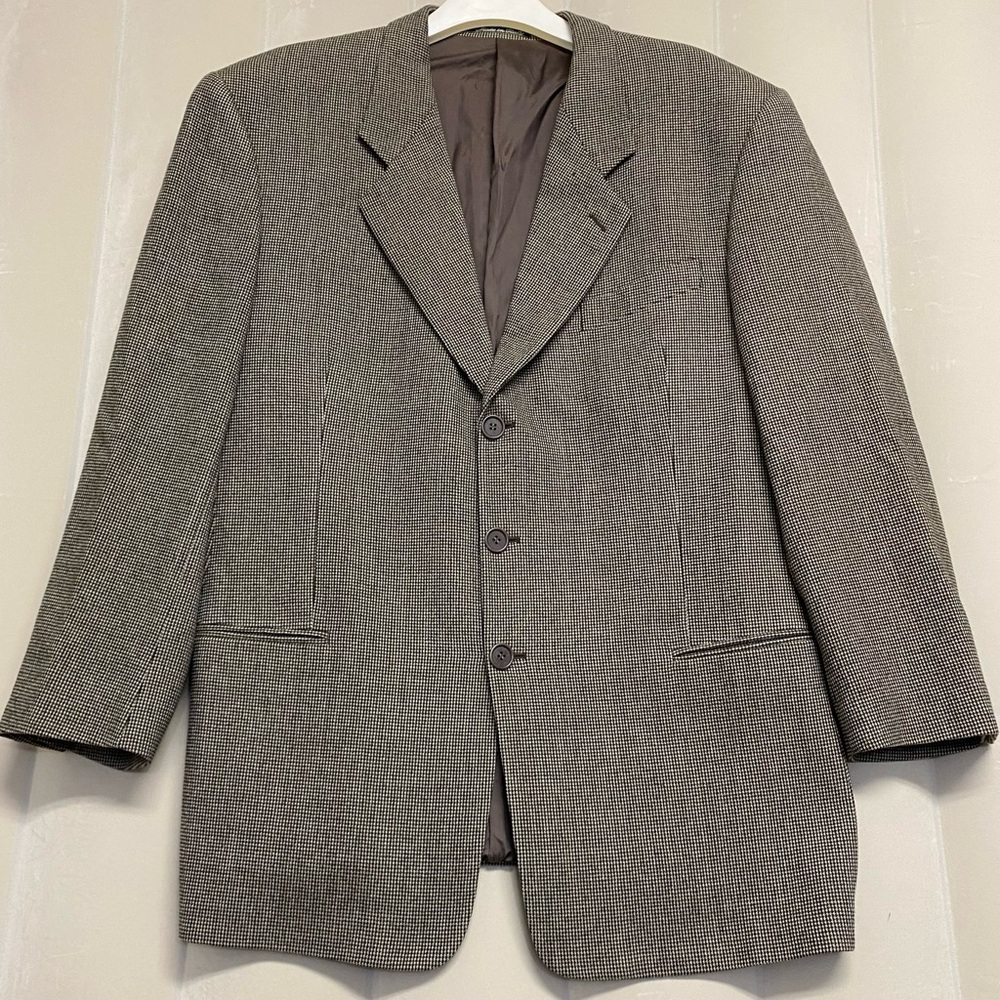 Vintage Giorgio Armani Men’s Sports Coat Blazer Jacket 44R Virgin Wool Cashmere